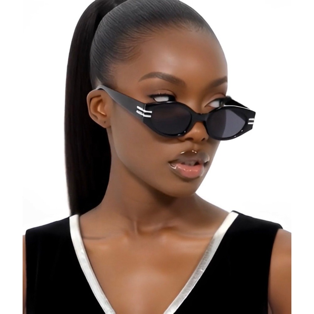 Cat Eye Sunglasses Women Fashion Designer Retro Vintage Style Black Comfortable‎